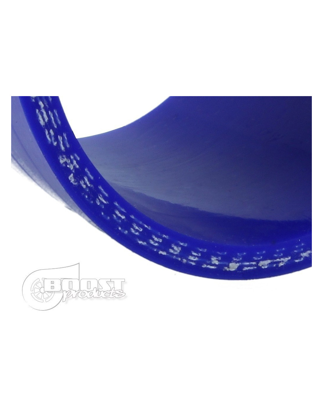 Durite coudé à 45° en Silicone renforcé bleu diamètre intérieur 6,5mm