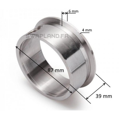 Bride V band 76 avec taraudage M18 X 150