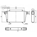 Echangeur Intercooler 450x300x76mm – Ø63mm
