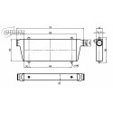 Echangeur Intercooler 550x230x65mm – Ø60mm