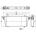 Echangeur Intercooler 600x300x76mm – Ø76mm