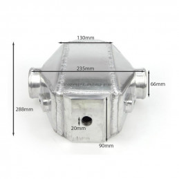 Echangeur air eau 288X235X90mm - Ø66mm 2