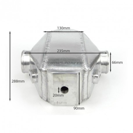 Echangeur air eau 288X235X90mm - Ø66mm