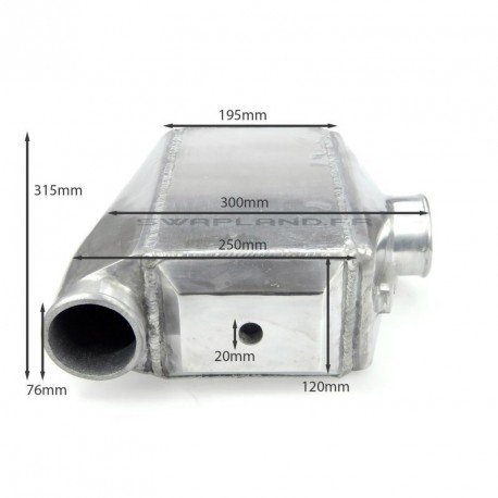 Echangeur air eau 315X300X120mm - Ø76mm