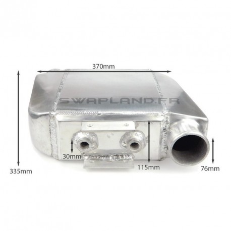 Echangeur air eau 335X370X115mm - Ø76mm