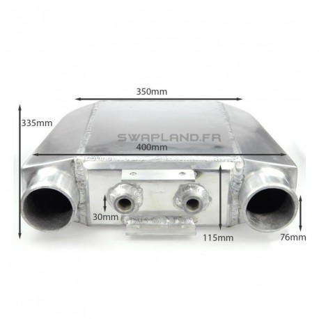 Echangeur air eau 335X400X115mm - Ø76mm