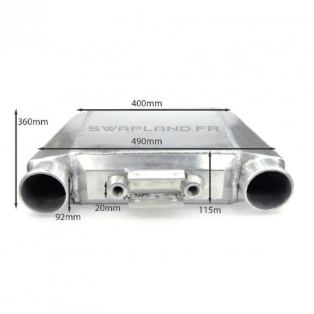 Echangeur air eau 360X490X115mm - Ø92mm
