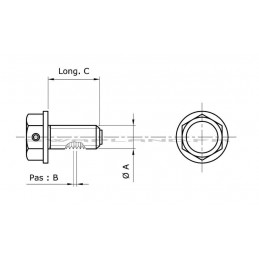 Bouchon de vidange aimanté M14 X 1,25 X 13,5 2