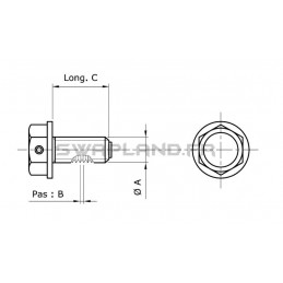 Bouchon de vidange non aimanté M14 X 1,5 X 13,5 2