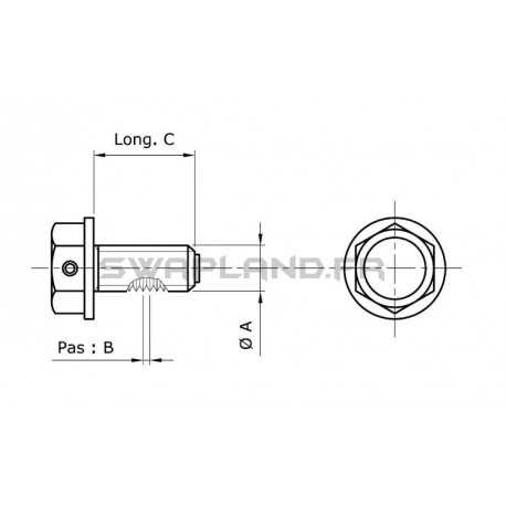 Bouchon de vidange non aimanté M14 X 1,5 X 13,5