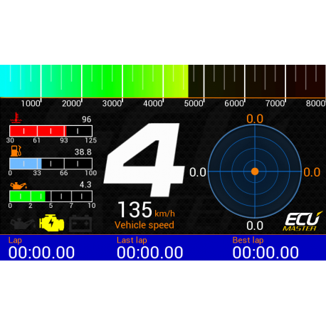 Dashbord Ecumaster ADU.