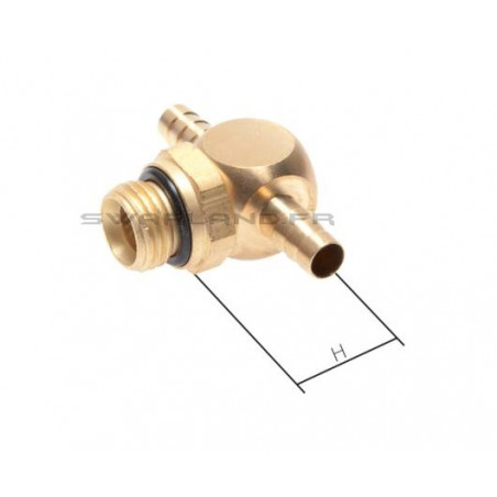 Raccord en laiton M5 pour durite 4 mm -SWAPLAND-