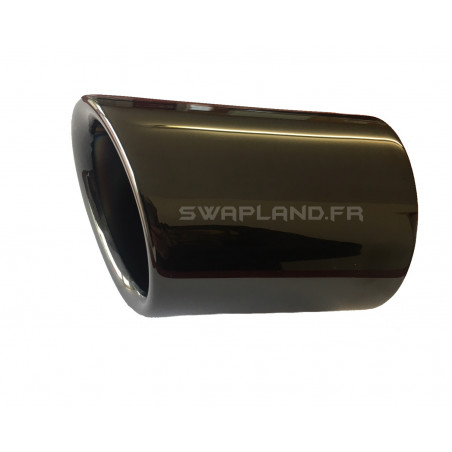 Embout échappement rond noir 63.5mm - SWAPLAND -