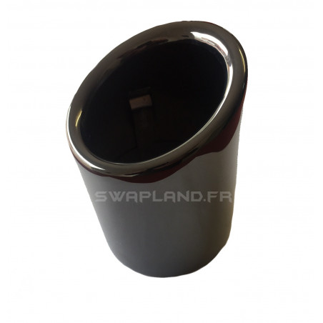 Embout échappement rond noir 63.5mm - SWAPLAND -