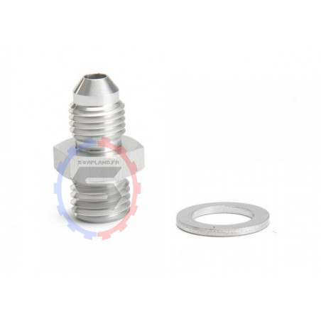 Raccord aluminium fileté M12x150 et Dash 4.