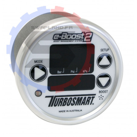 Boost controller Turbosmart eB2 4 bar 60 mm Sleeper blanc argent - SWAPLAND