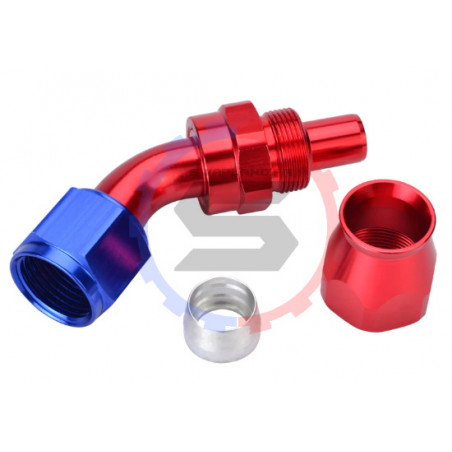 Raccord 45 degrés Dash 8 tournant Teflon & PTFE