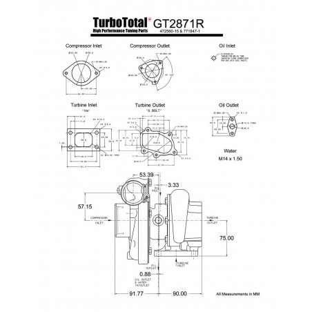 Turbo upgrade Garrett GT2871R 836026-5012S / 771847-1 - SWAPLAND