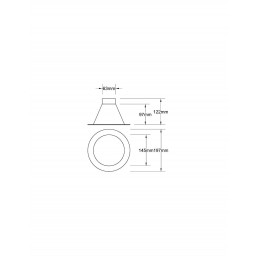 Ecope d'air 197x122 mm pour gaine BOA Ø63mm noire - SWAPLAND 2