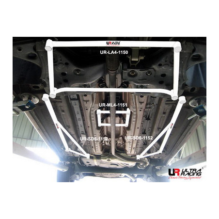 Fiat Grande Punto 8V 1.4 06+ Ultra Racing 2x 3-Points Barre latérale 