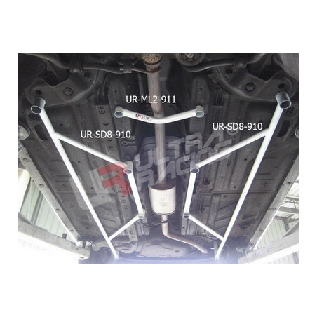 Fiat Idea 06+ 1.4 Ultra Racing 2x 4-Points Barres latérales inférieures 