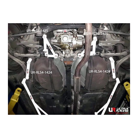 Mitsubishi EVO X Ultra Racing 2x 2-Points Barres latérales inférieures arrière 1424P 