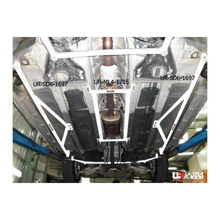 Nissan Teana 09+ J32 Ultra Racing 2x 3-Points Barres latérales inférieures arrière 