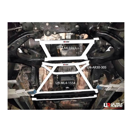 Toyota Land Cruiser 100 98-07 Ultra Racing 4-Points Barre centrale inférieure 