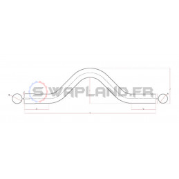 Tube chapeau de gendarme échappement inox diamètre 76 emmanchement simple - SWAPLAND 2