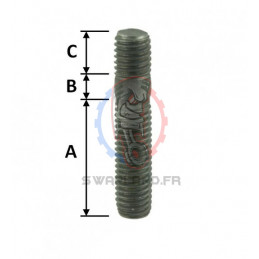 Goujon fileté M 8 X 40 longueur total 50 mm – SWAPLAND - 2