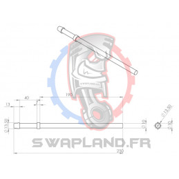 Support tige 10 mm pour échappement -SWAPLAND- 2