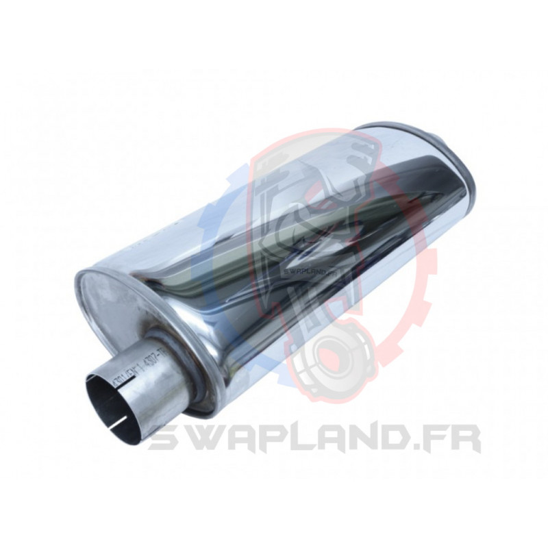 Silencieux inox Simons turbo 76mm.