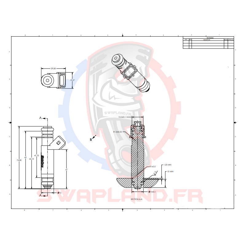 Injecteurs gros débit Siemens Deka 630cc FI114961