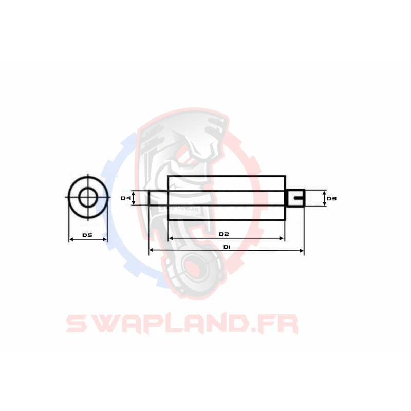 Silencieux rond inox Ø 51 mm - Swapland -