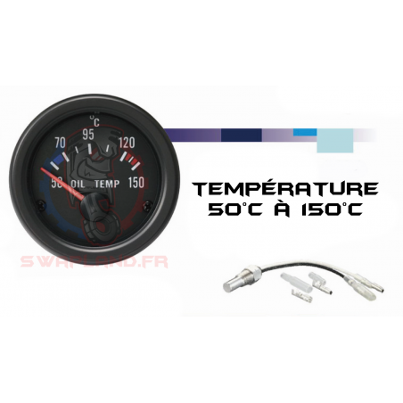 Manomètre de température d'huile vintage - Swapland -