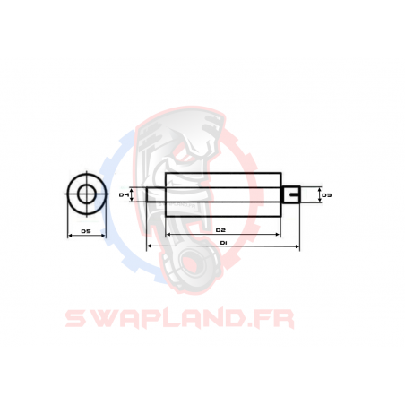 Silencieux rond inox Ø 63.5 mm - Swapland -