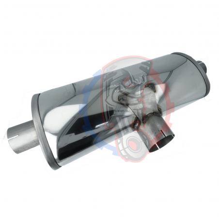 Silencieux inox transversal Simons double sorties 51 - Swapland -