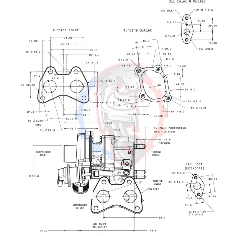 Turbo Garrett GT0632SZ AR 0.18 789997-5001S - Swapland -
