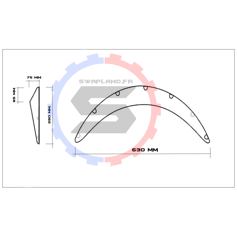 Elargisseur d'aile 63 cm / 5 cm