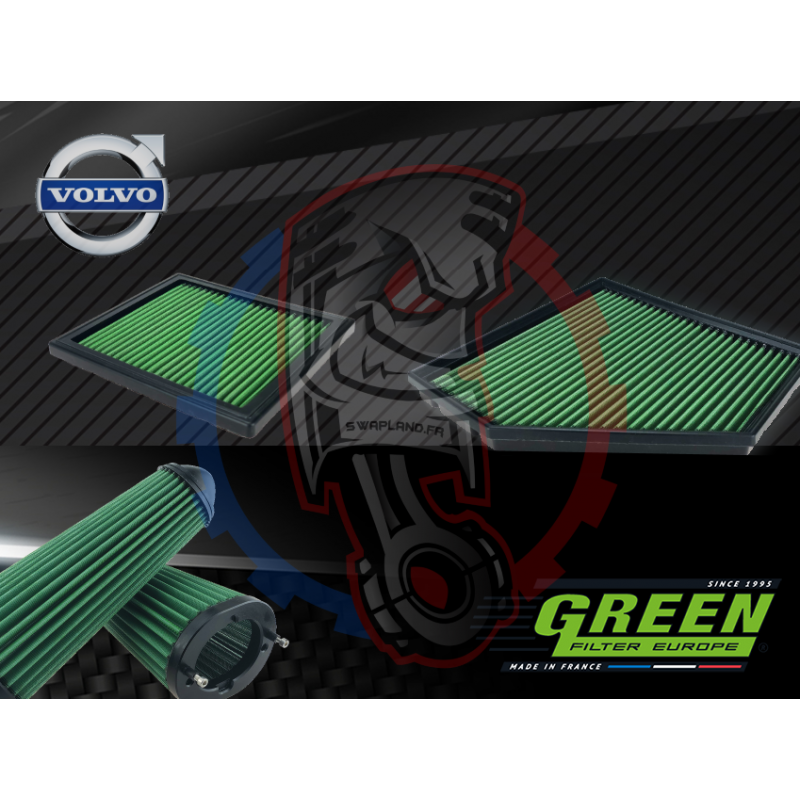Filtre à air de remplacement Green Volvo - Swapland -
