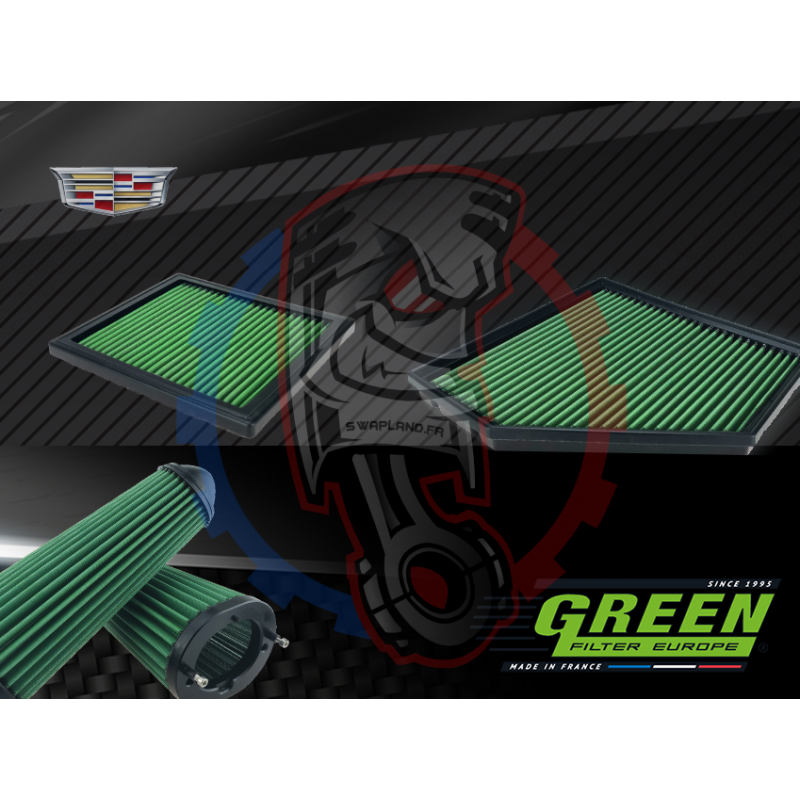 Filtre à air de remplacement Green Cadillac - Swapland -
