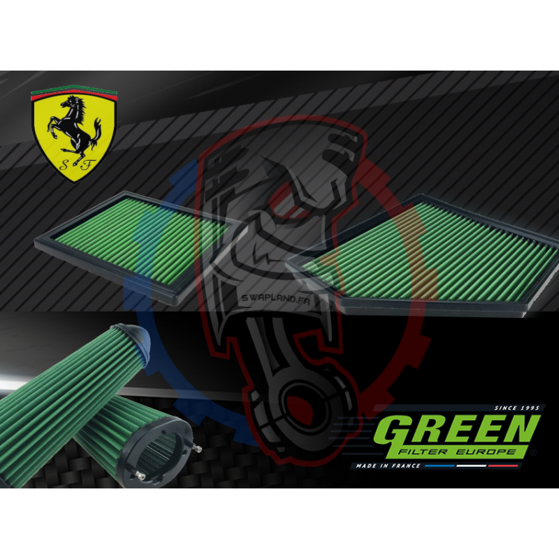 Filtre à air de remplacement Green Ferrari - Swapland -
