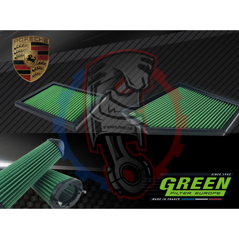 Filtre à air de remplacement Green Porsche - Swapland -
