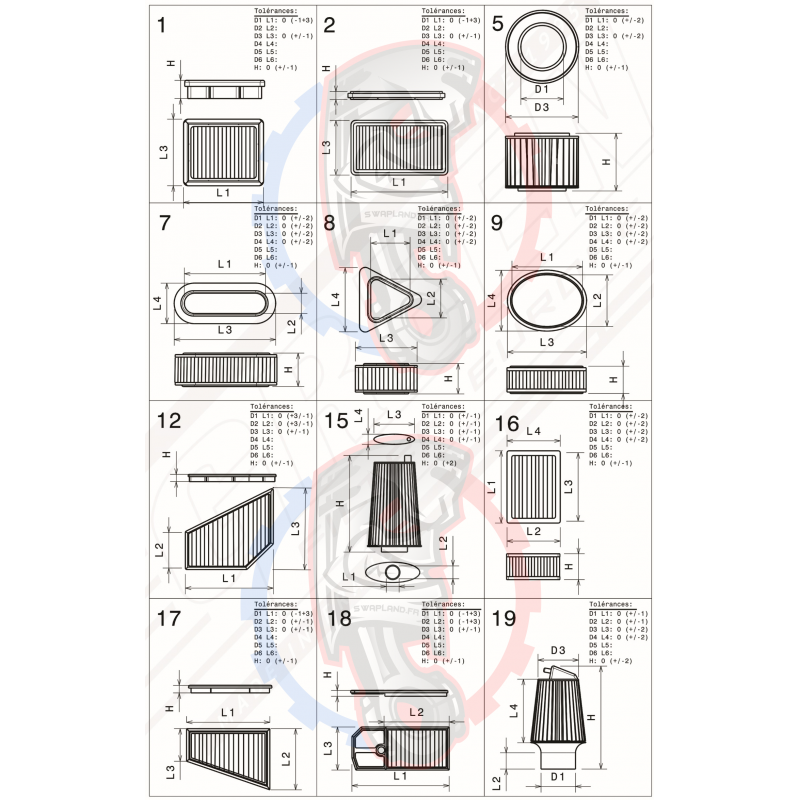 Filtre à air green de remplacement pour Iveco 