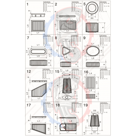 Filtre classique Green pour Audi 