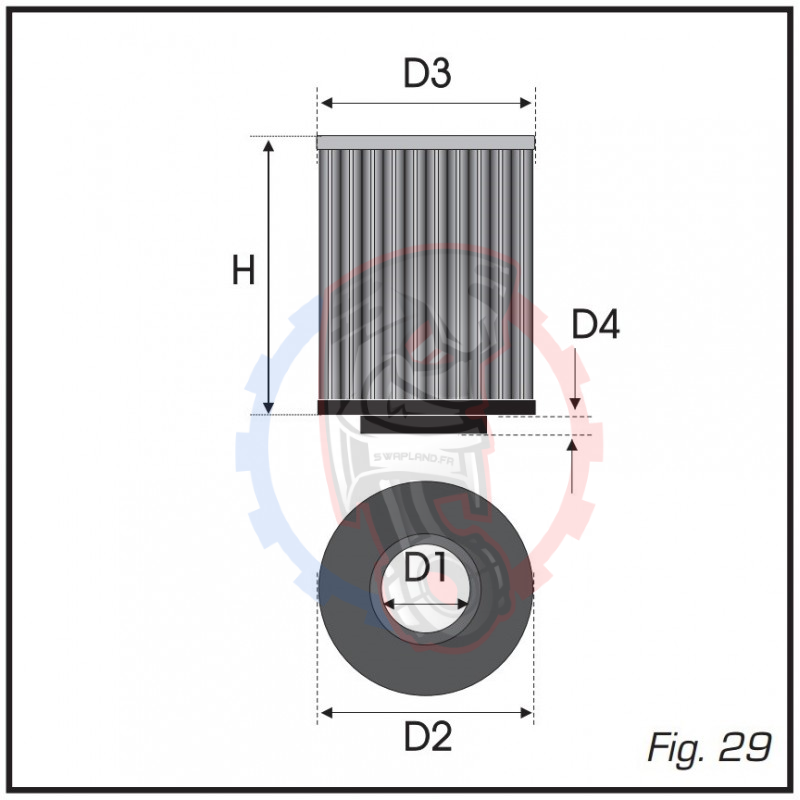 Cylindrique standard Caoutchouc Green filter - Swapland -
