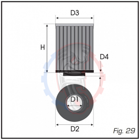 Cylindrique Bi cone Caoutchouc Green filter - Swapland -