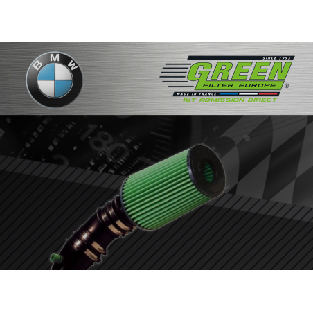 Kit d’admission direct Bi cone Green pour Bmw 