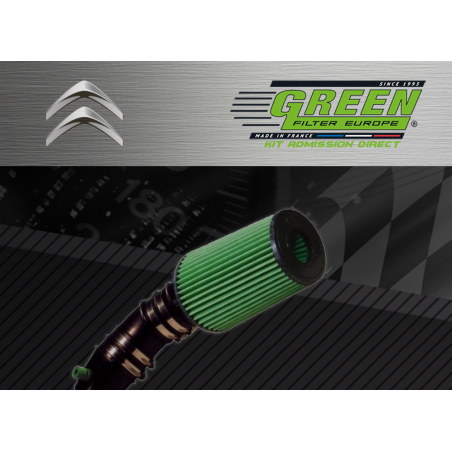 Kit d’admission direct Bi cone Green pour Citroën 