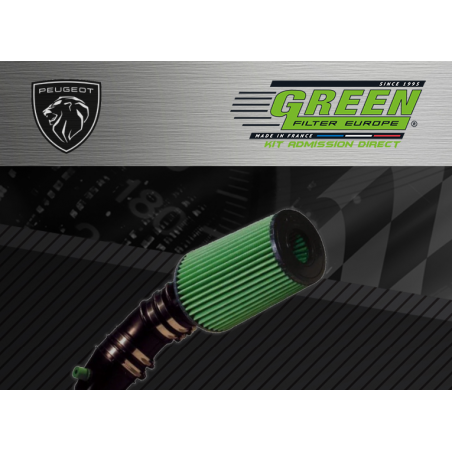Kit d’admission direct Bi cone Green pour Peugeot 